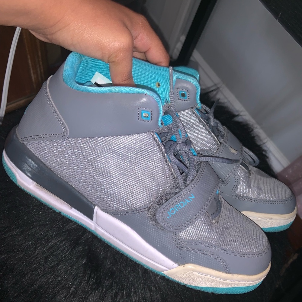 Grey and blue air Jordan’s